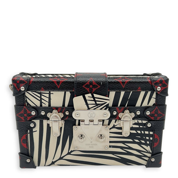 Louis Vuitton Trunk Shoulder Bag Palm Nour Cruise in Monogram Coated Canvas, Silver hardware_9