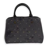Louis Vuitton Montaigne Top Handle Bag BB Grey in Empreinte Leather, Gold hardware_2