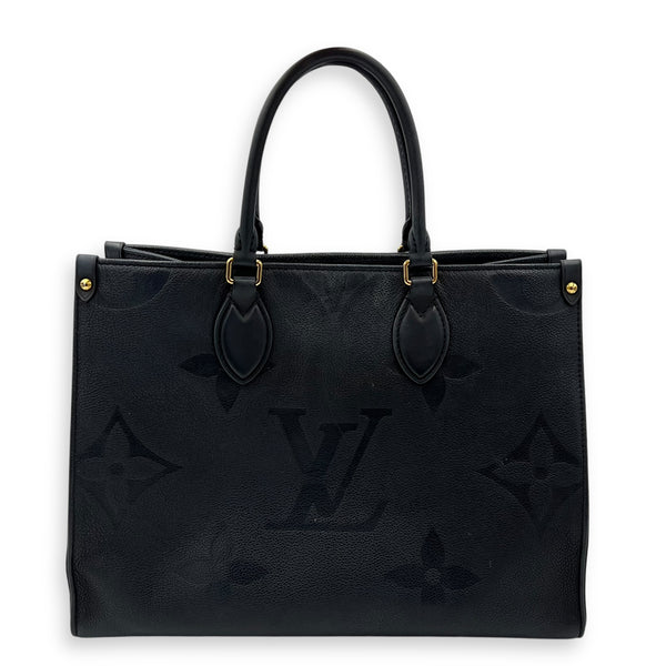 Louis Vuitton OnTheGo Top Handle Bag Black in Empreinte Leather, Gold hardware_2