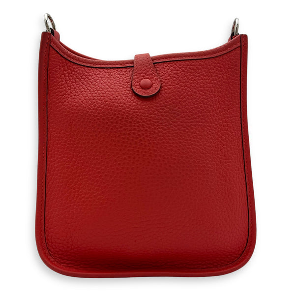 Hermès Evelyne Red in Clemence, Silver hardware_2