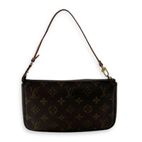 Louis Vuitton Pochette Accessoires Shoulder Bag Brown in Monogram Coated Canvas, Gold hardware_2