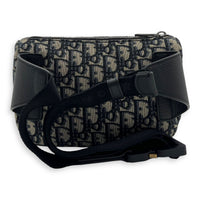 Christian Dior Oblique Belt Bag Blue in Jacquard, Silver hardware_2