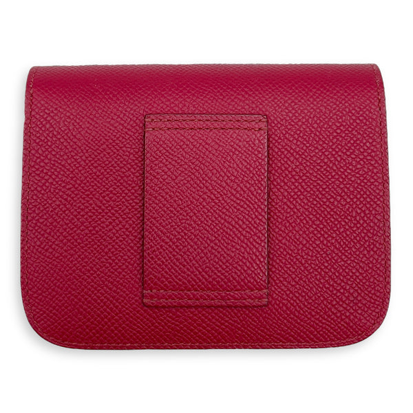 Hermès Constance Slim Red Wallet in Calfskin, Gold hardware_2