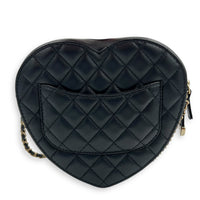 Chanel Heart  Crossbody Bag Black in Lambskin, Gold hardware_2