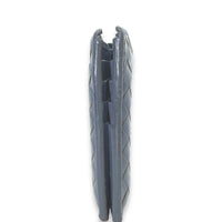 Intrecciato Compact Grey Wallet in Calfskin