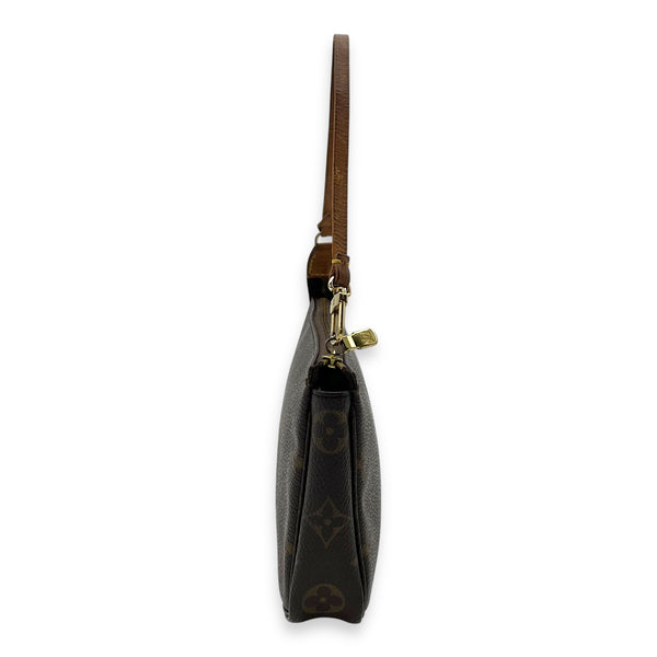 Louis Vuitton Pochette Accessoires Shoulder Bag Brown in Monogram Coated Canvas, Gold hardware_3
