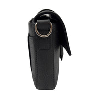 Fendi Baguette Crossbody Bag Small Grey in Calfskin, Silver hardware_3