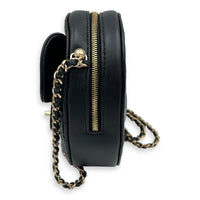 Chanel Heart  Crossbody Bag Black in Lambskin, Gold hardware_3