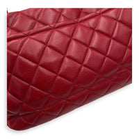 Chanel CC Shoulder Bag Red in Caviar Leather, Silver hardware_12