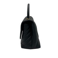Chanel Coco Medium Black Top handle Bag in Caviar Leather, Gold hardware_4