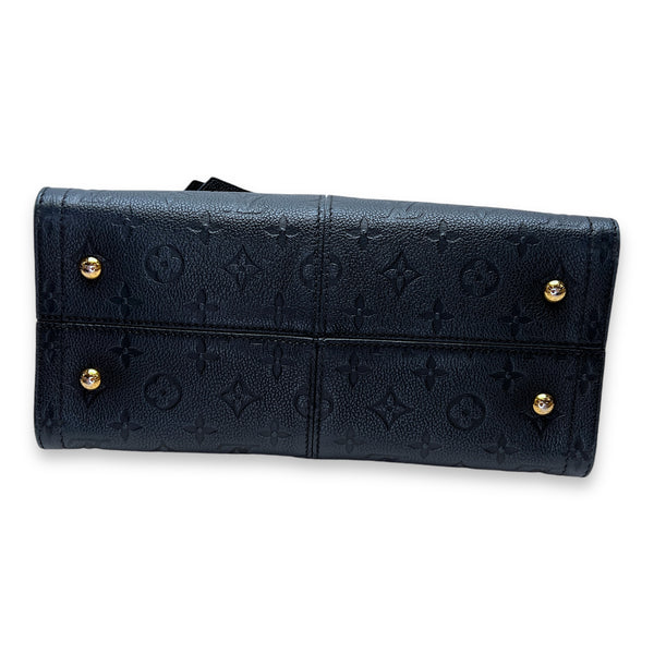 Sully PM Black Top Handle Bag in Monogram Empreinte Leather, Gold hardware