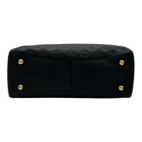 Ponthieu Black Top Handle Bag in Monogram Empreinte Leather, Gold hardware