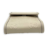Gucci GG Crossbody Bag White in Calfskin, Silver hardware_5
