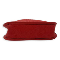 Hermès Evelyne Red in Clemence, Silver hardware_5