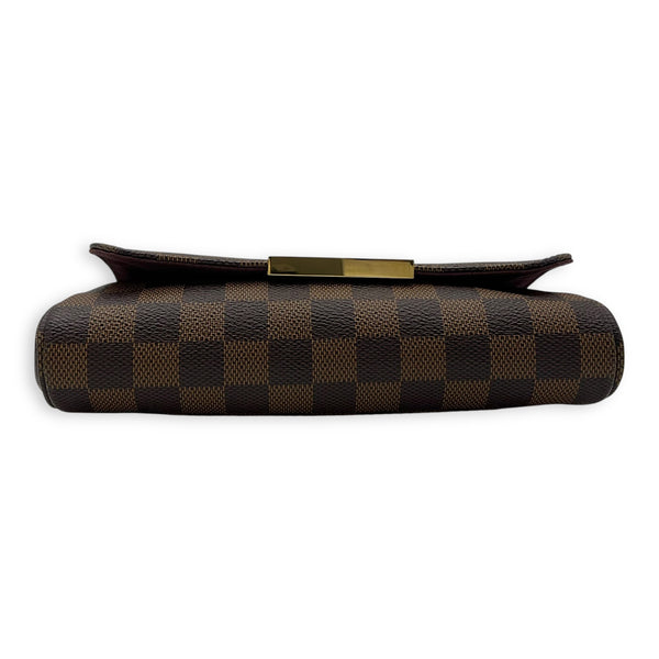 Louis Vuitton Favourite Crossbody Bag MM Brown in Coated Canvas, Gold hardware_5