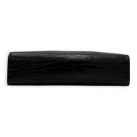 Saint Laurent Manhattan Shoulder Bag Black in Crocodile Embossed Calfskin, Gold hardware_5