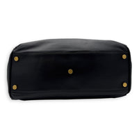 Saint Laurent Shopper Black Tote Bag in Calfskin, Gold hardware_5