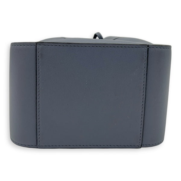 Loewe Hammock Mini Blue Shoulder Bag in Calfskin, Silver hardware_12