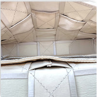 Bottega Veneta Cassette Crossbody Bag Beige in Calfskin, Silver hardware_6