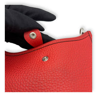 Hermès Evelyne Red in Clemence, Silver hardware_6