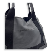 Balenciaga Cabas Tote Bag Black in Calfskin, Silver hardware_6