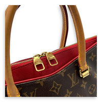 Louis Vuitton Pallas Top Handle Bag Brown in Monogram Coated Canvas, Gold hardware_6