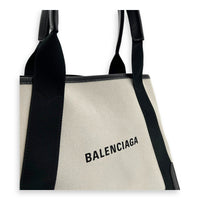 Balenciaga Cabas Tote Bag Medium White in Canvas, Silver hardware_6