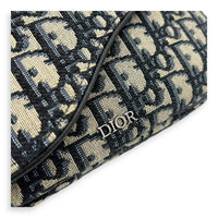 Christian Dior Oblique Belt Bag Blue in Jacquard, Silver hardware_6