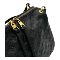 Ponthieu Black Top Handle Bag in Monogram Empreinte Leather, Gold hardware