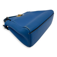 Fendi Peekaboo Top Handle Bag Micro Blue in Calfskin , Gold Hardware_9