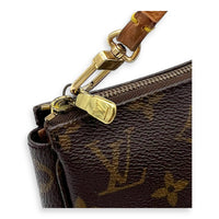 Louis Vuitton Pochette Accessoires Shoulder Bag Brown in Monogram Coated Canvas, Gold hardware_7