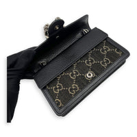 Gucci Dionysus Super Mini Black Crossbody Bag in Canvas, Silver hardware_7