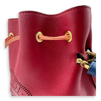 Fendi Mon Tresor Bucket Bag Red in Calfskin, Gold hardware_8