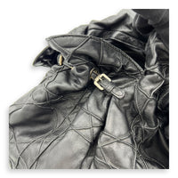 Christian Dior Cannage Shoulder Bag Black in Lambskin, Silver hardware_8
