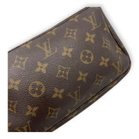 Louis Vuitton Pochette Accessoires Shoulder Bag Brown in Monogram Coated Canvas, Gold hardware_8