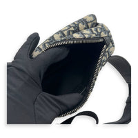 Christian Dior Oblique Belt Bag Blue in Jacquard, Silver hardware_8