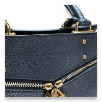 Sully PM Black Top Handle Bag in Monogram Empreinte Leather, Gold hardware