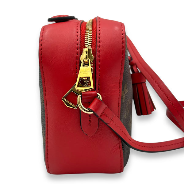 Louis Vuitton Saintonge Crossbody Bag Brown in Monogram Coated Canvas, Gold hardware_3