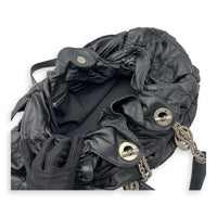 Christian Dior Cannage Shoulder Bag Black in Lambskin, Silver hardware_9
