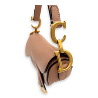 Christian Dior Saddle Top Handle Bag Micro Beige in Calfskin, Gold hardware_9