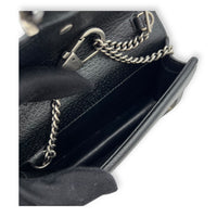Gucci Dionysus Super Mini Black Crossbody Bag in Canvas, Silver hardware_9