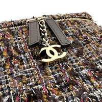 Chanel Vanity Case Wood Multi-colour Top Handle Bag in Tweed, Gold hardware_9