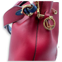 Fendi Mon Tresor Bucket Bag Red in Calfskin, Gold hardware_10