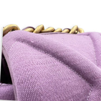 Chanel C19 Maxi Purple Crossbody Bag in Fabric, Mixed hardware_10