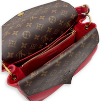 Louis Vuitton Double V Top Handle Bag Red in Calfskin, Gold hardware_9