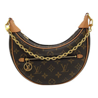 Louis Vuitton Loop Shoulder Bag Brown in Monogram Coated Canvas, Gold hardware_10