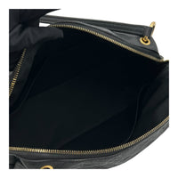 Ponthieu Black Top Handle Bag in Monogram Empreinte Leather, Gold hardware