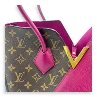 Louis Vuitton Kimono Top Handle Bag MM Brown in Monogram Coated Canvas, Gold hardware_12