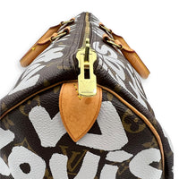 Louis Vuitton Stephen Sprouse Keepall 50 Brown Duffle Bag in Coated Canvas, Gold hardware_11