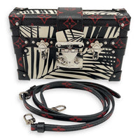 Louis Vuitton Trunk Shoulder Bag Palm Nour Cruise in Monogram Coated Canvas, Silver hardware_4